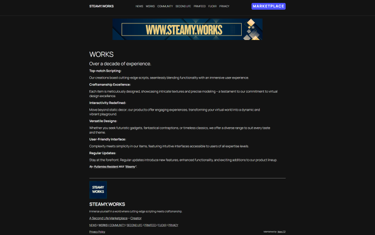 Creating STEAMY.WORKS was a journey of blending aesthetics, functionality, and modern web standards to craft a website that truly reflects the STEAMY brand.