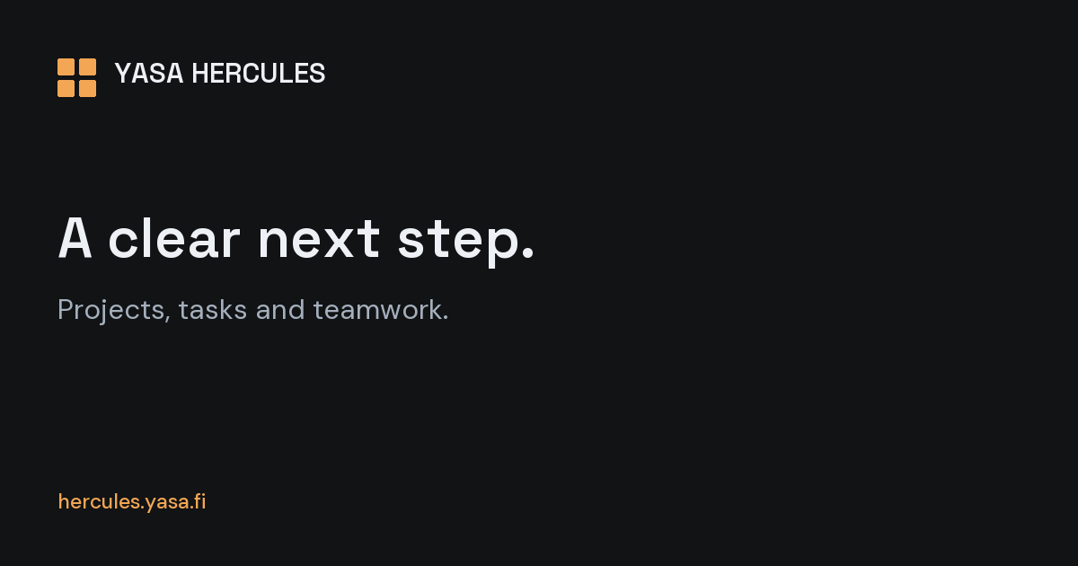 Yasa Hercules: a clear next step for projects, tasks and teamwork